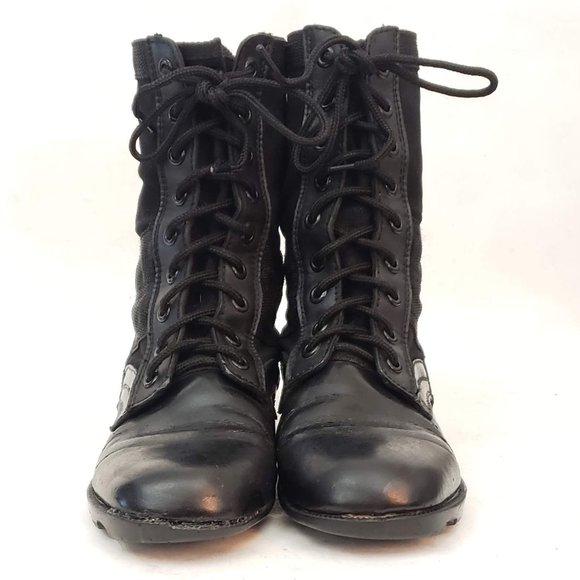 ? Leather/Fabric Military Combat Boots Size 8.5? main image 5